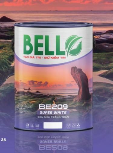 Sơn siêu trắng trần BE209-18L-P - Bello